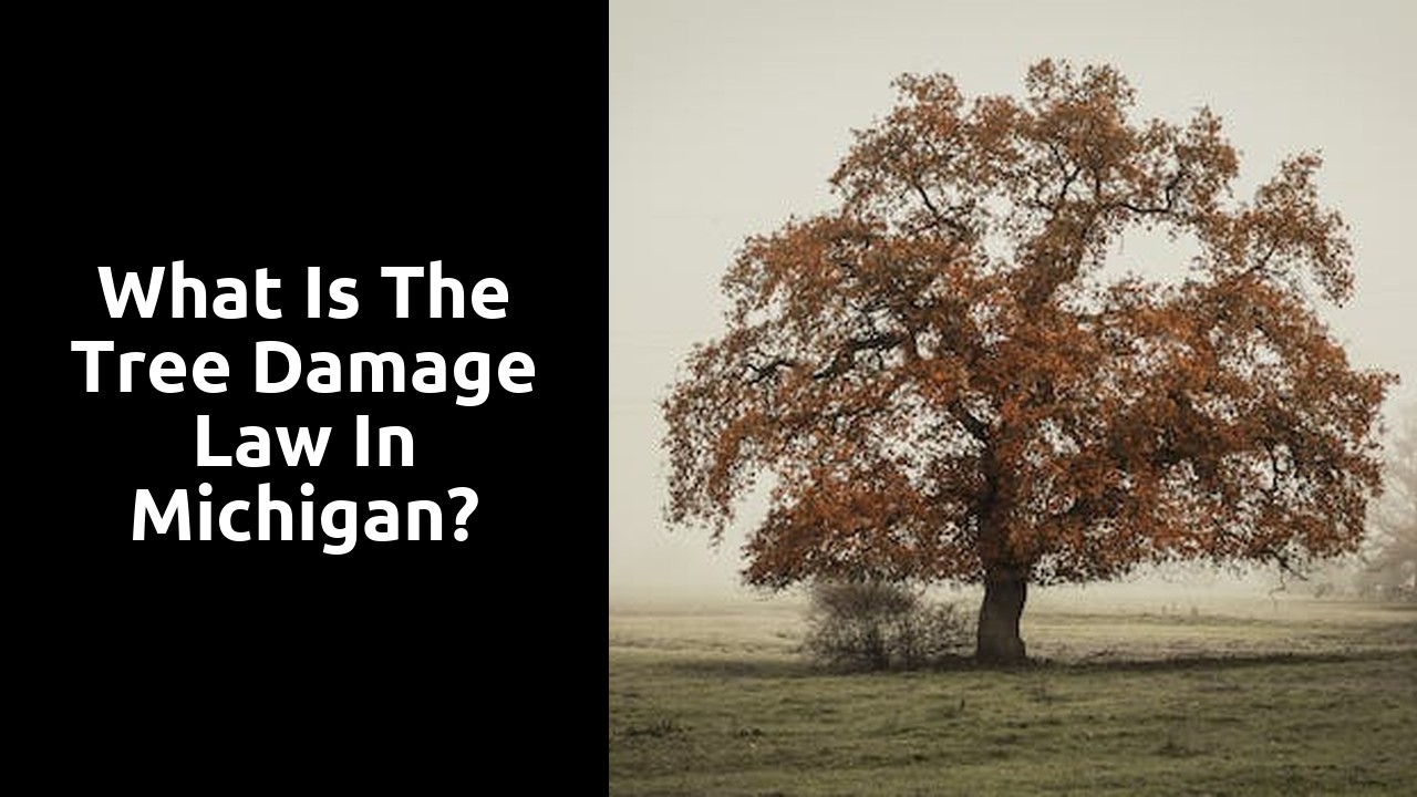 What is the tree damage law in Michigan?